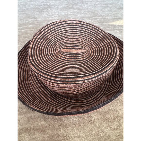 Eric Javits Boho Packable Women\'s Black Striped Summer Hat main image 6